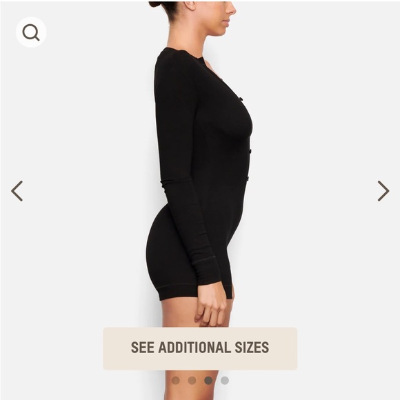 NWT SKIMS SOFT LOUNGE ONESIE ONYX - Picture 3 of 4